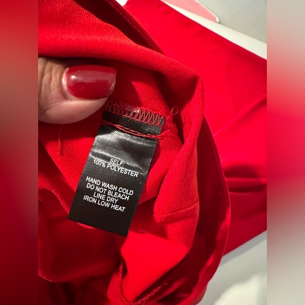 Lulus High Waisted Wide Leg Red Pants, Size M - Picture 10 of 10